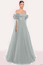 Sleeveless Strapless Off the Shoulder Long Prom Dress With Pleated WQ0206