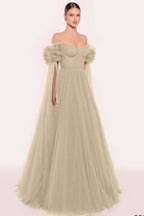 Sleeveless Strapless Off the Shoulder Long Prom Dress With Pleated WQ0206